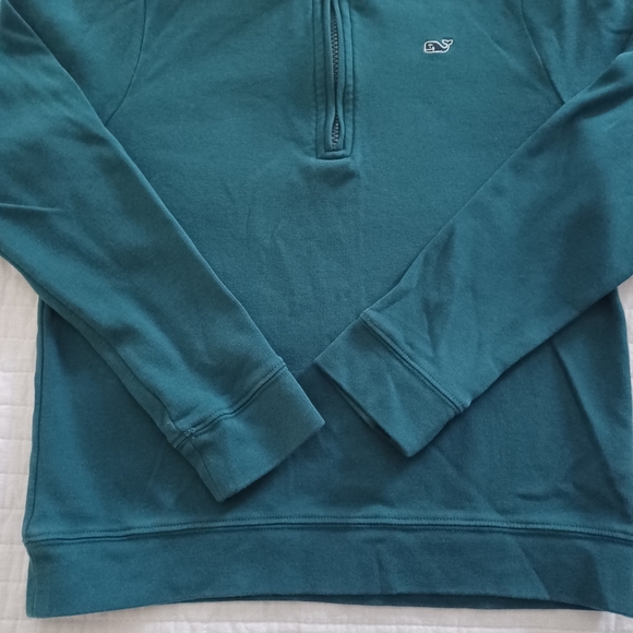 Vinyard Vines Boys Green quarter zip cotton pullover Sweater Size S 8-10 - Picture 4 of 5
